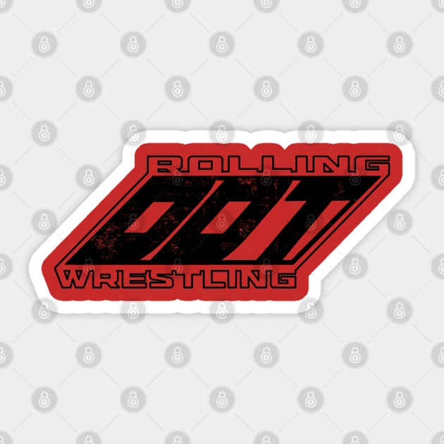 Rolling DDT Wrestling Logo (Red) Sticker by Broaxium